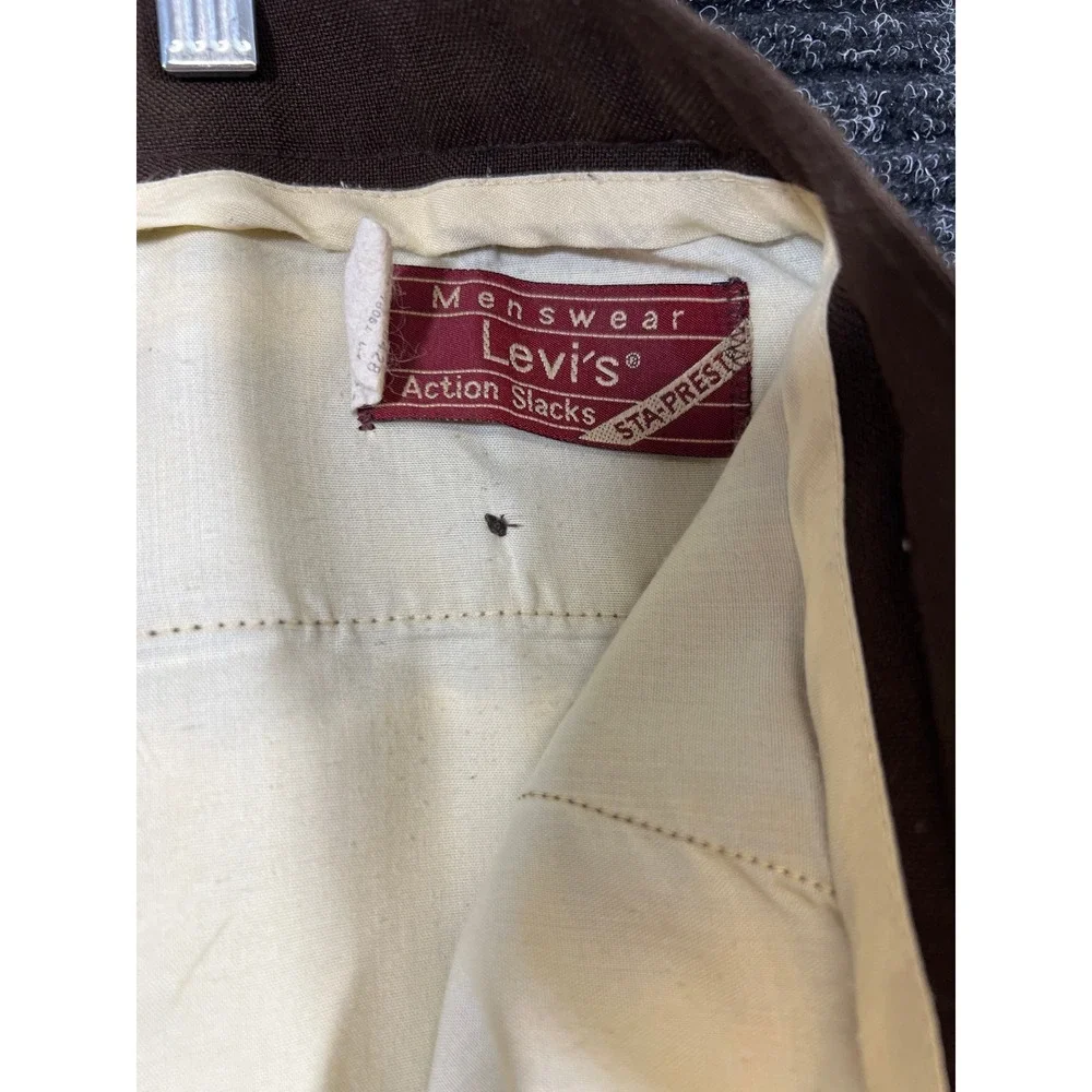 Vintage‎ 1970's Levi's Action Slacks Sta-Prest Brown Dress Pants